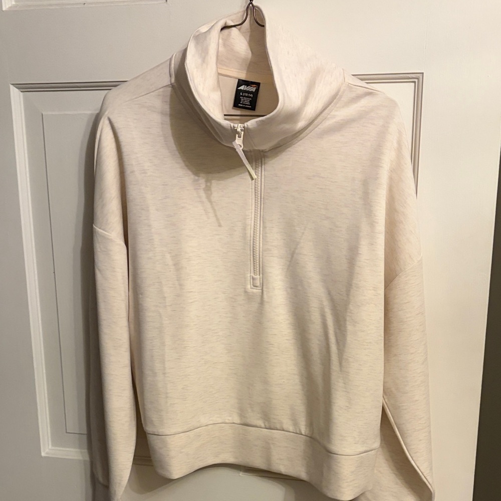 Avia Cream Quarter-Zip Sweatshirt